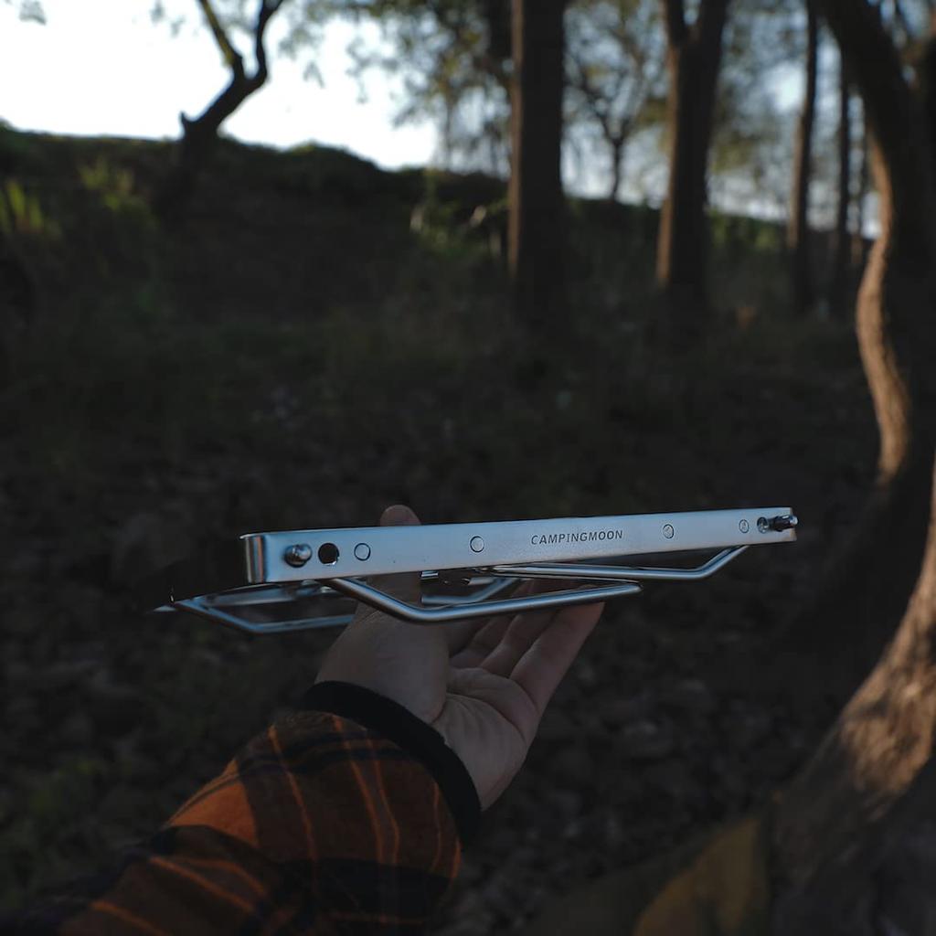 CAMPING MOON Cooktop Stand, 2-Level Height Adjustable, Stove Stand with Storage Bag, 240mm, MS-1012