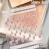 Shiny Polarized White Ribbon Bowknot Stars Tassel 3D Self Adhesive Nail Art Stickers Lovely Bow 5D Embossed Manicure Decals