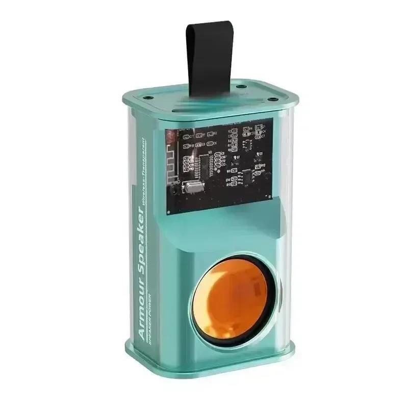 Bluetooth-колонка Новая Прозрачная Механическая Аудио TWS Соединение Двух Машин Световой Пульс 360° Стерео Объемный Звук
