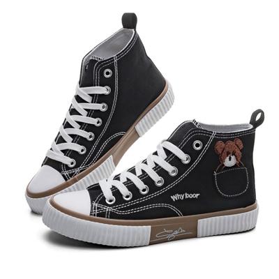 Кеды с высоким верхом на шнуровке, парусиновые кеды, кеды для скейтборда, вулканизированная обувь, женская обувь больших размеров, 4 износостойких