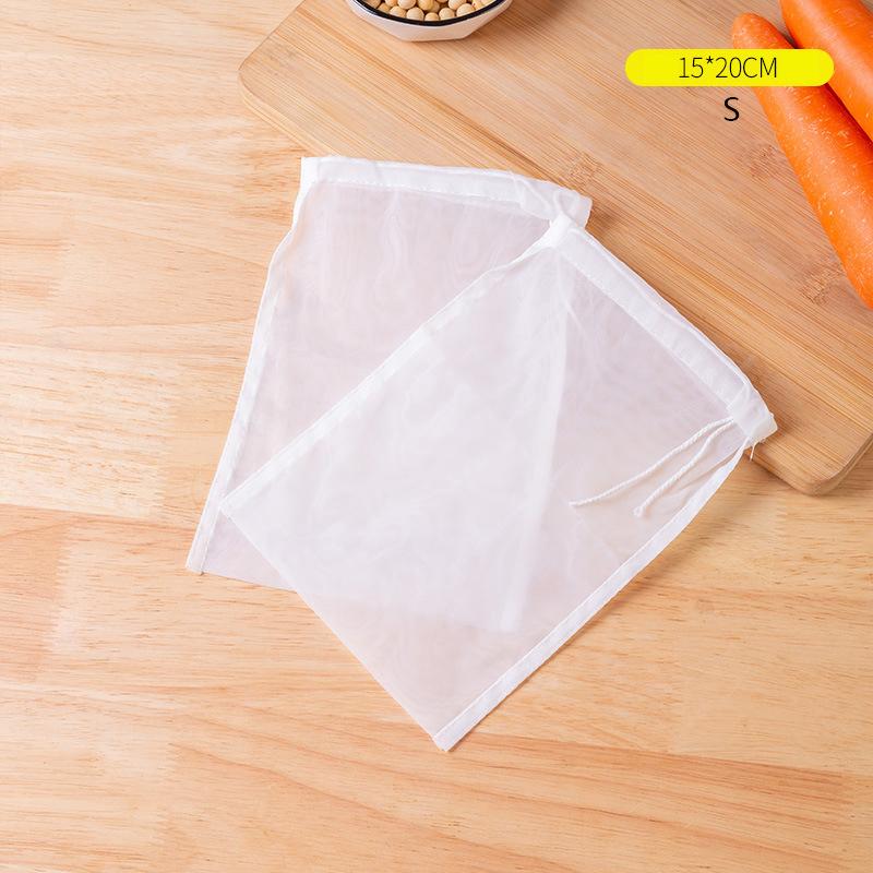 2Pcs Reusable Nut Milk Bags Strainers Nylon Filter Bag Food Cheese Yogurt Filter Kitchen Fine Mesh Strainer Kitchen Accessories