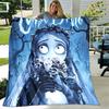 1pc Blanket sorrow love The Corpse Bride Print Design, Lightweight Blanket for Sofa, Bed- Soft &Warm, Gift for All Seasons like Christmas, Halloween