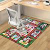 1pc,Disney Mickey Mouse Christmas Holiday Decorative Rug - Festive Home Office Chair Mat Outdoor GiftH240