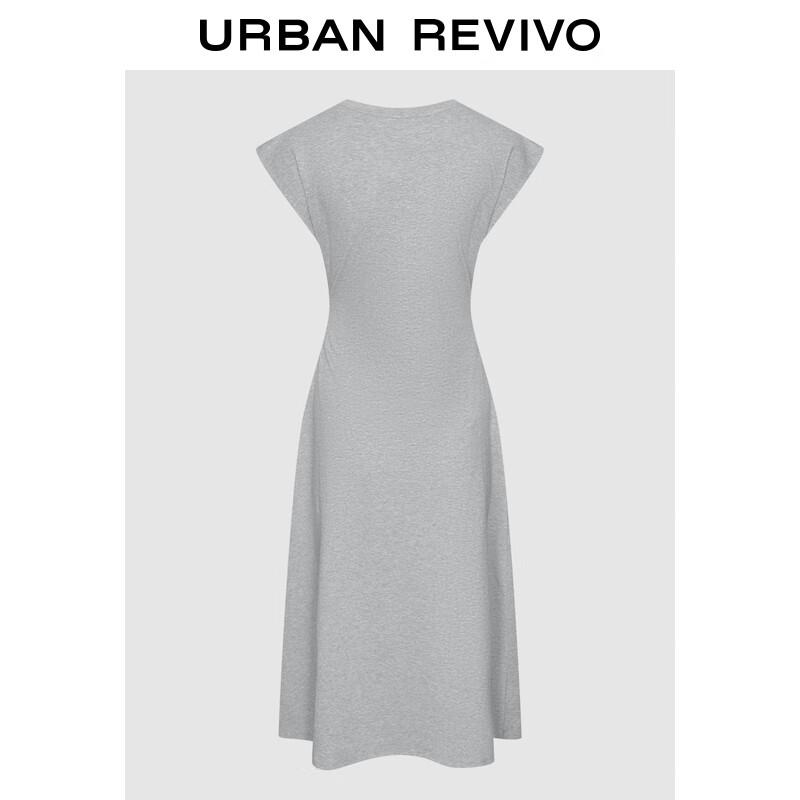 UR 2025 Осеннее Женское Повседневное Платье с Поясом и Круглым Вырезом