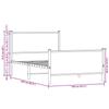 VidaXL Cadre de lit métal avec tête de lit et pied de lit 100x200 cm, lit simple, meuble de chambre à coucher, lit d'invité, 4007729