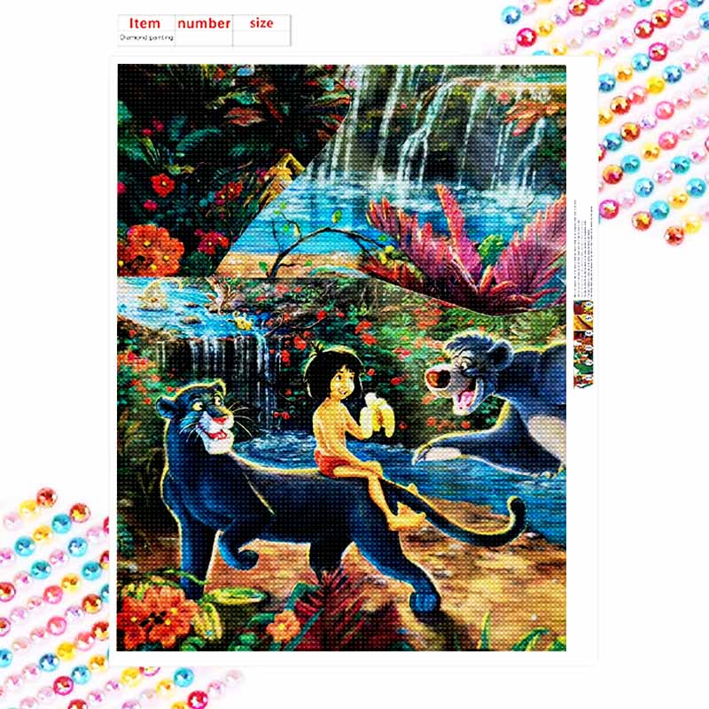 Disney Набор для алмазной мозаики Книга джунглей Классика Декор для дома Рукоделие Идеальная идея для подарка Алмазное искусство