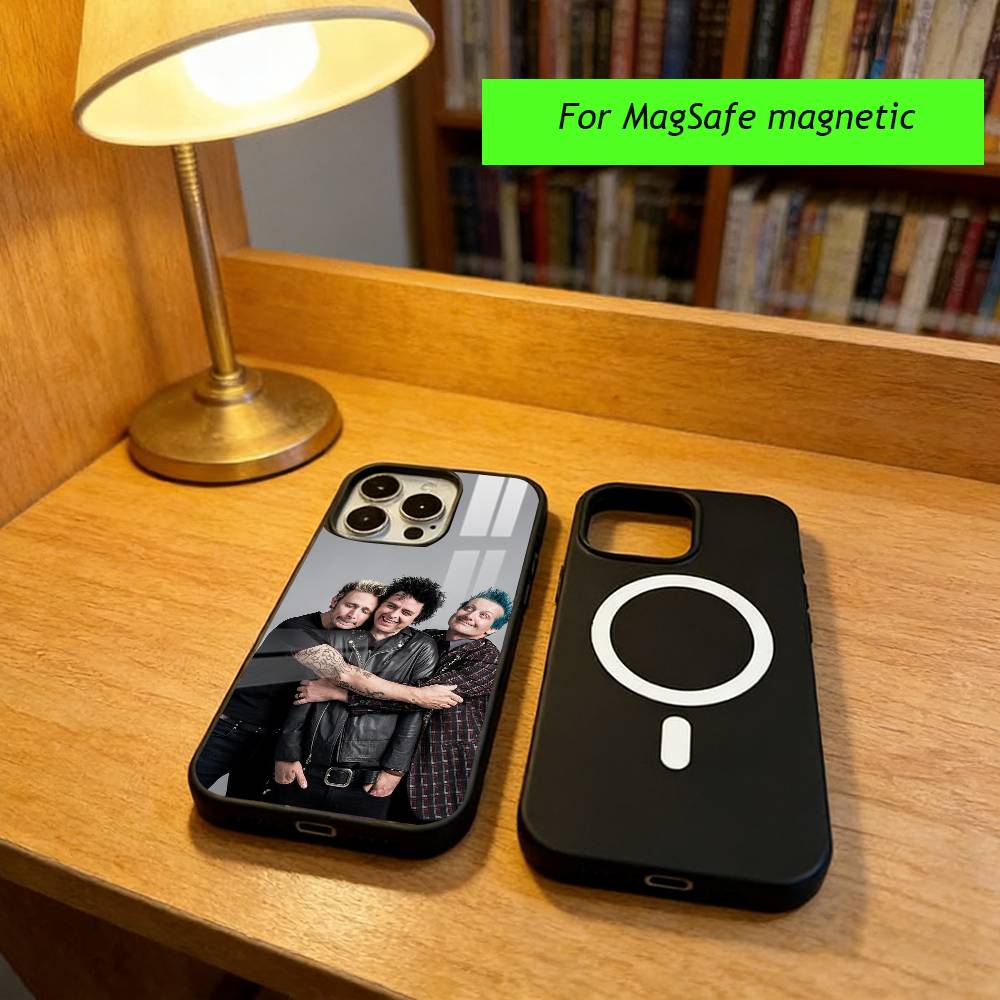 G-Green Day Band Phone Case For iPhone17,16,15,14,13,12,11 Plus,Pro Magnetic with Magsafe Wireless Charging