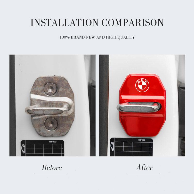 Car Door Lock Protection Cover Anti Rust Decor For BMW E46 E90 E60 F30 F10 E39 E36 F20 G20 G30 E92 E87 E91 X5 E70 F11 E30 F31 X3 R222