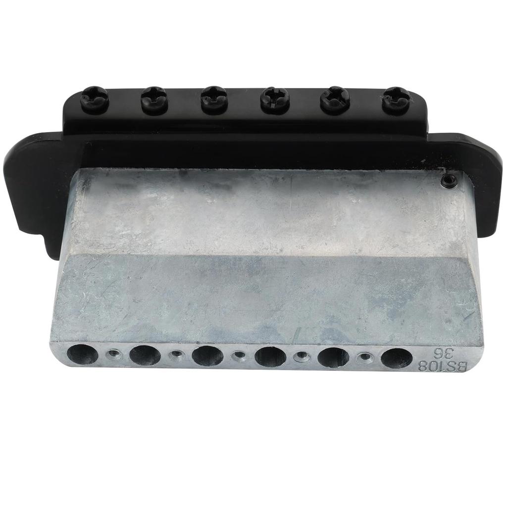 Musiclily Pro Roller Saddle Tremolo Bridge for Imported Strat Electric Black 10.8mm Two-Point Guitars,