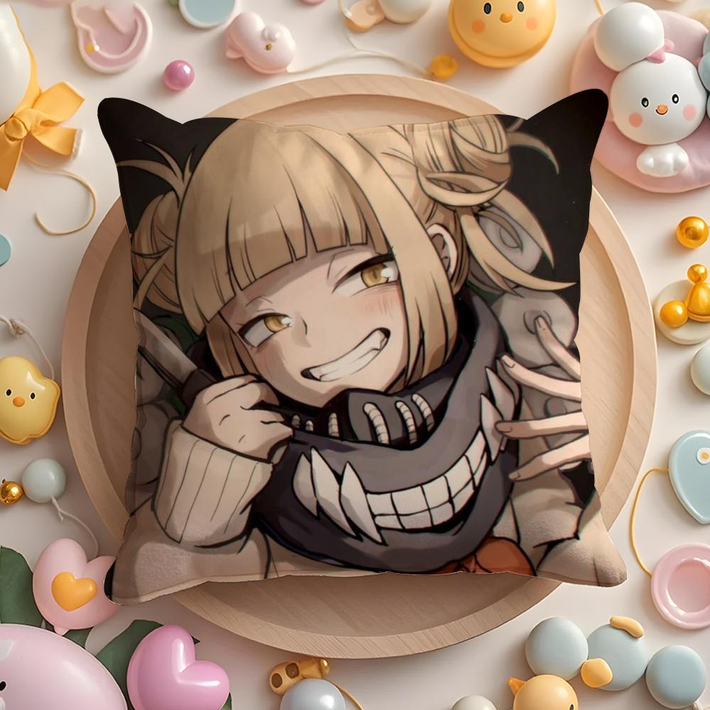 HHimiko TToga Pillow Case Soft Plush Fabric DoubleSided Printed Cushion Cover Warm Winter Sofa Pillow Case