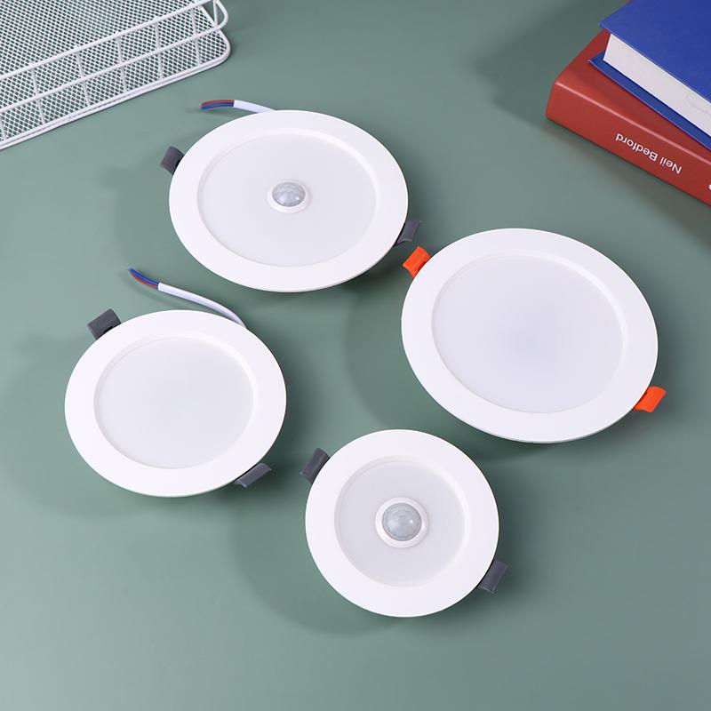 Motion Sensor Spot Led Downlight Lamparas 220V Ceiling Light 5W 7W 9W Warm/Cold White Panel Light For Hallway Stair Depot