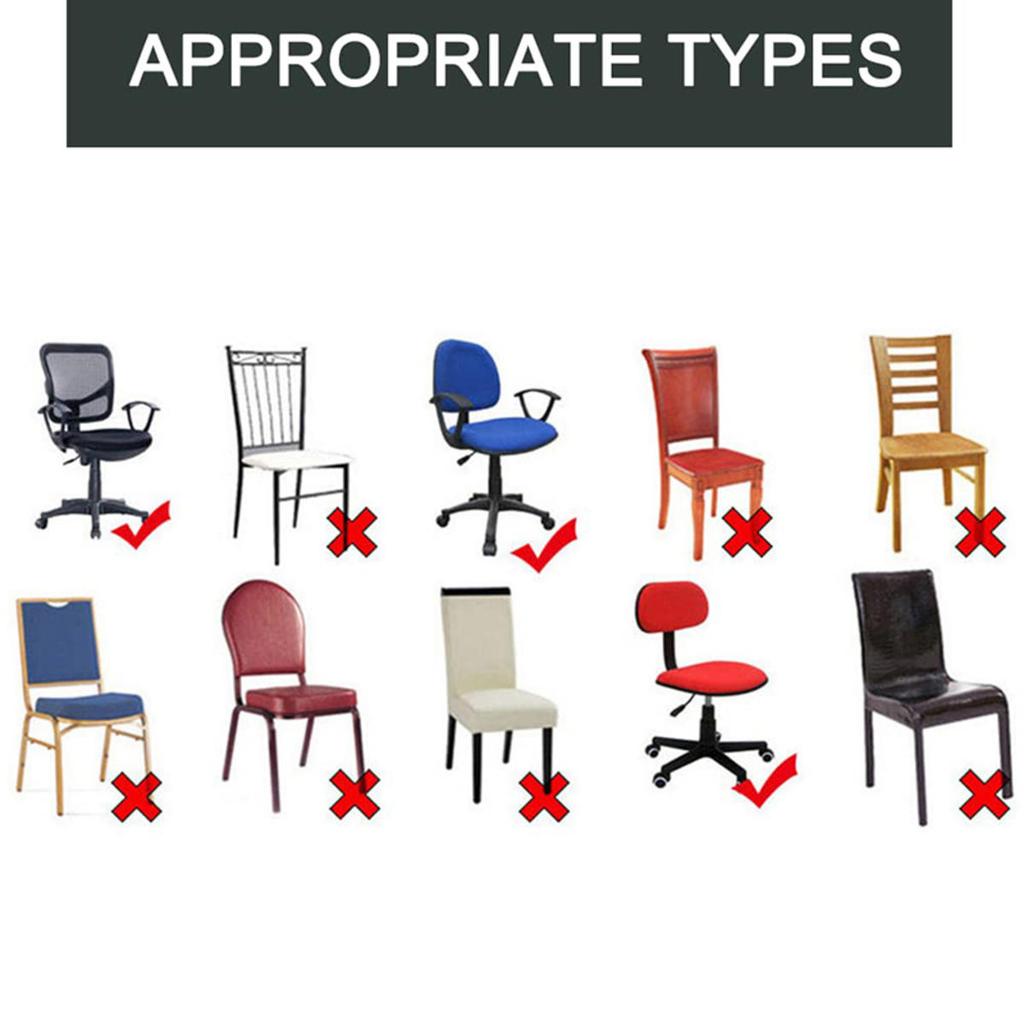 Chair Cover Office Computer Chair Split Seat Cover Washable Backrest Cover Seat Cushion Slipcover Removable Arm-chair Protector