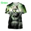 Gorilla 3D Digital Printed Men's Casual Short Sleeve T-shirt Sportwear Men T-shirts