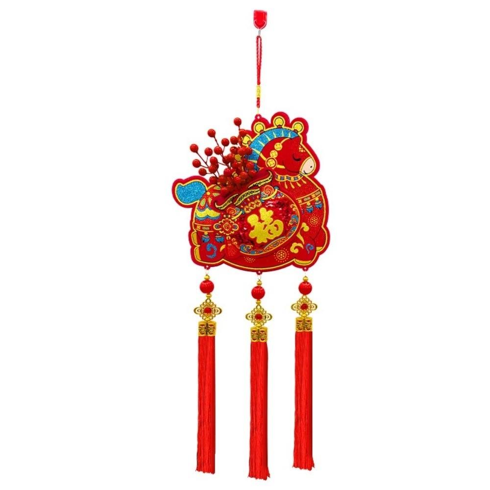 Red Gourd Wall Hanging Decor FU Character Lucky Pendant Chinese New Year Ornament  Holiday Ornament
