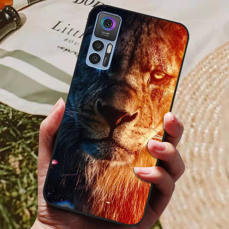 Чехол для TCL 30 Plus T676K T676J Чехол Волк Лев Ударопрочные Чехлы для Телефона Для TCL 30 5G T776H Черный Силикон Для TCL30 30 Чехол