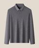 2025 Men's Thick Wool V-Neck Lapel Sweater - Fake Two-Piece Business Knitwear