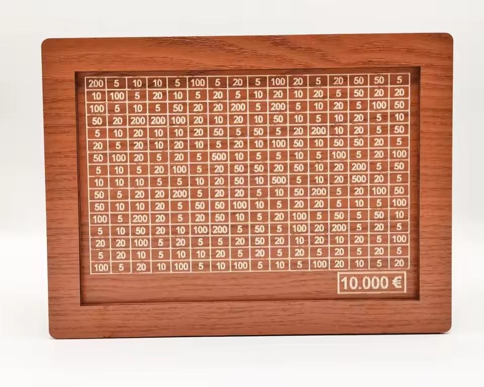 1000 2000 3000 5000 10000 Евро Копилка Деревянная Свинья Копилка Хранилище для Денег Коробка для Сбережений Челлендж Кейс для Хранения Наличности