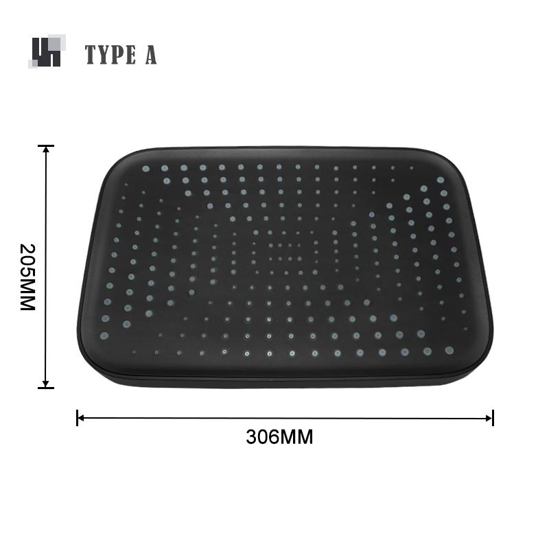 8/10/12 Inch Rainfall Shower Head Round Square ABS Rain Shower Head Pressurized Big Overhead Shower Black Chrome Gold Grey