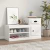 VidaXL Shoe Cabinet High Gloss White 100x42x60 Cm Engineered Wood 816418