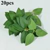 20 шт. Шелковые розы Зеленый лист Искусственные растения Декоративные цветы для венков Рождество Домашний декор Свадебные аксессуары для невесты