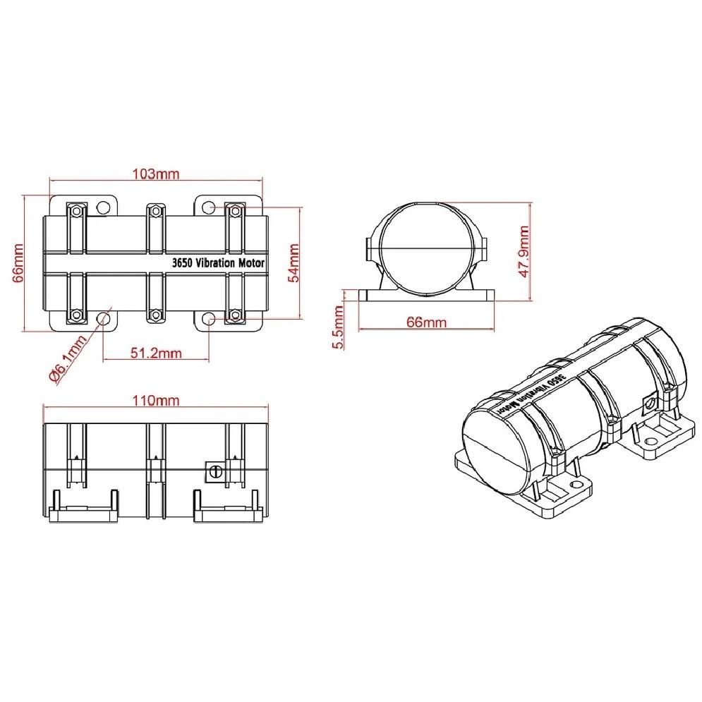 DC Motor 12V/24V Mini Vibrating Motor 3800rpm Table Chair Motor Equipment for Warning Systems Massage Regulating Vibrator