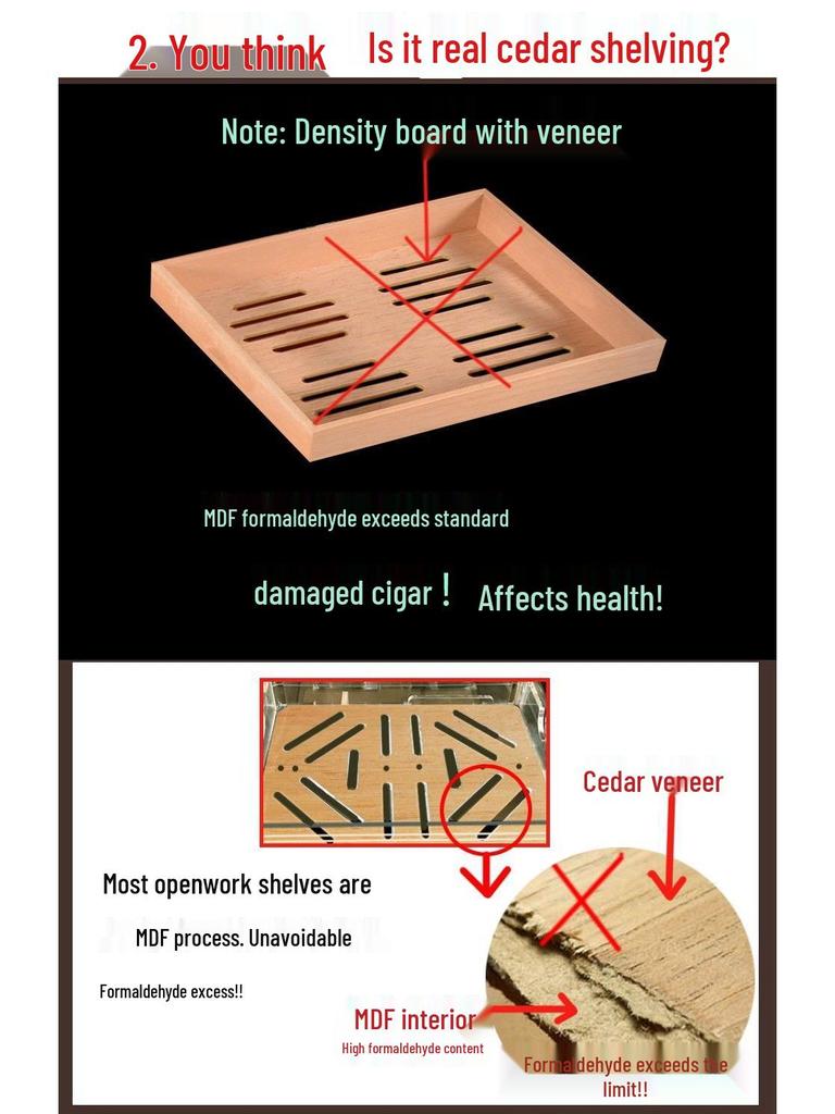 Professional Cedar Wood Cigar Humidor for 80 Imported Cigars - Sealed Aging Box Set Gift