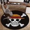 One Piece,Straw Hat Pirates Chair mat Round Rug Office carpet, Machine Washable, Non slip, Suitable for Living Rooms, Bedrooms