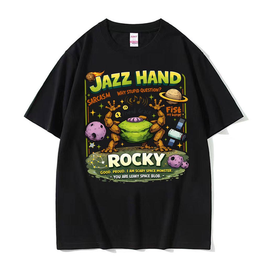 Rocky Amaze Amaze Jazz Hands Project Hail Mary T Shirts Unisex Harajuku Summer Tee Shirt Oversized Unisex Cotton Tshirt Streetwear