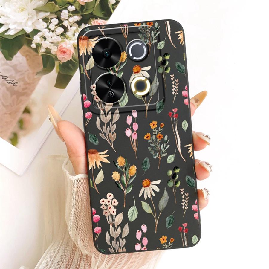 For Itel P65 4G Phone Case Cute Rabbit Painted Liquid Soft Silicone Bumber Shell For Itel P 65 4G Capa P671L Back Cover