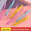 Mini Bubble Wand Toy with Refillable Solution for Kids - Handheld Fun for Boys & Girls