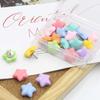 20/50Pcs 3D Star Shape Pushpins Macaron Blackboard Push Pins Portable Decorative Studs  Corkboard
