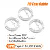 10 шт. 66 Вт Type C PD 30 Вт USB-кабель для Apple iPhone 16 15 14 13 12 11 Pro Max 7 8 Plus XS R Кабель USB C для быстрой зарядки Провод для зарядки