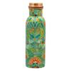 Copper Water Bottle 750 ML With Anti Oxidant Properties | Diwali Gifts for Family and Friends 100% Copper Water Bottle (Green, 750 Ml)
