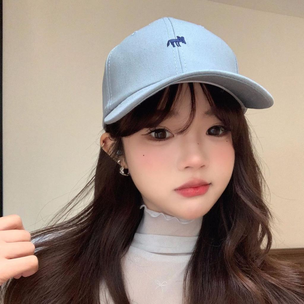 Новая корейская вышитая бейсболка с лисичкой для мужчин и женщин с широкими полями, подчеркивающая лицо, и шляпы с маленьким утенком для путешествий, солнцезащитные шляпы