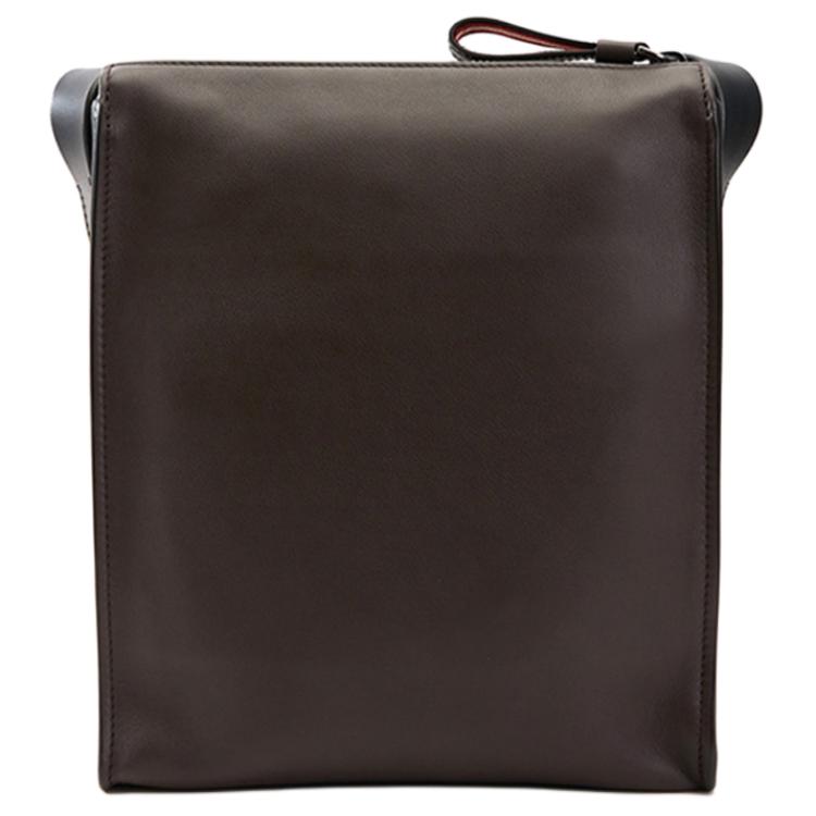 Bally Классическая красно-белая полосатая кожаная сумка-мессенджер через плечо Мужские сумки Коричневая BAUMAS-221