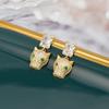 Full Diamond Zircon Leopard Head Earrings High-End Light Luxury Earrings Exquisite Small Earrings