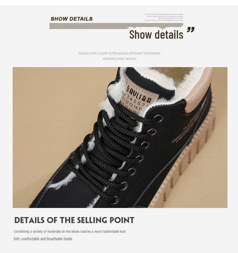 Женская северо-восточная зимняя хлопковая обувь: Уютные, утолщенные, морозостойкие короткие ботинки с бархатной подкладкой для экстремальных температур -40 °C, с мехом и защитой от снега.