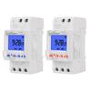 DIN Rail Weekly Programmable Timer Switch Time Relay with Backlit LCD AC 85-265V for Home 7 Days Programmable Timer