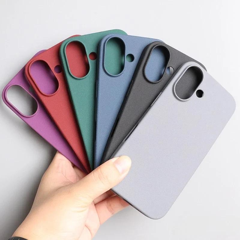 Ultra Thin Sandstone Matte Soft Case for Iphone 17 16 Pro Max 13 Pro 14 15 Plus Shockproof Silicone Bumper Cover Iphone 16 Plus