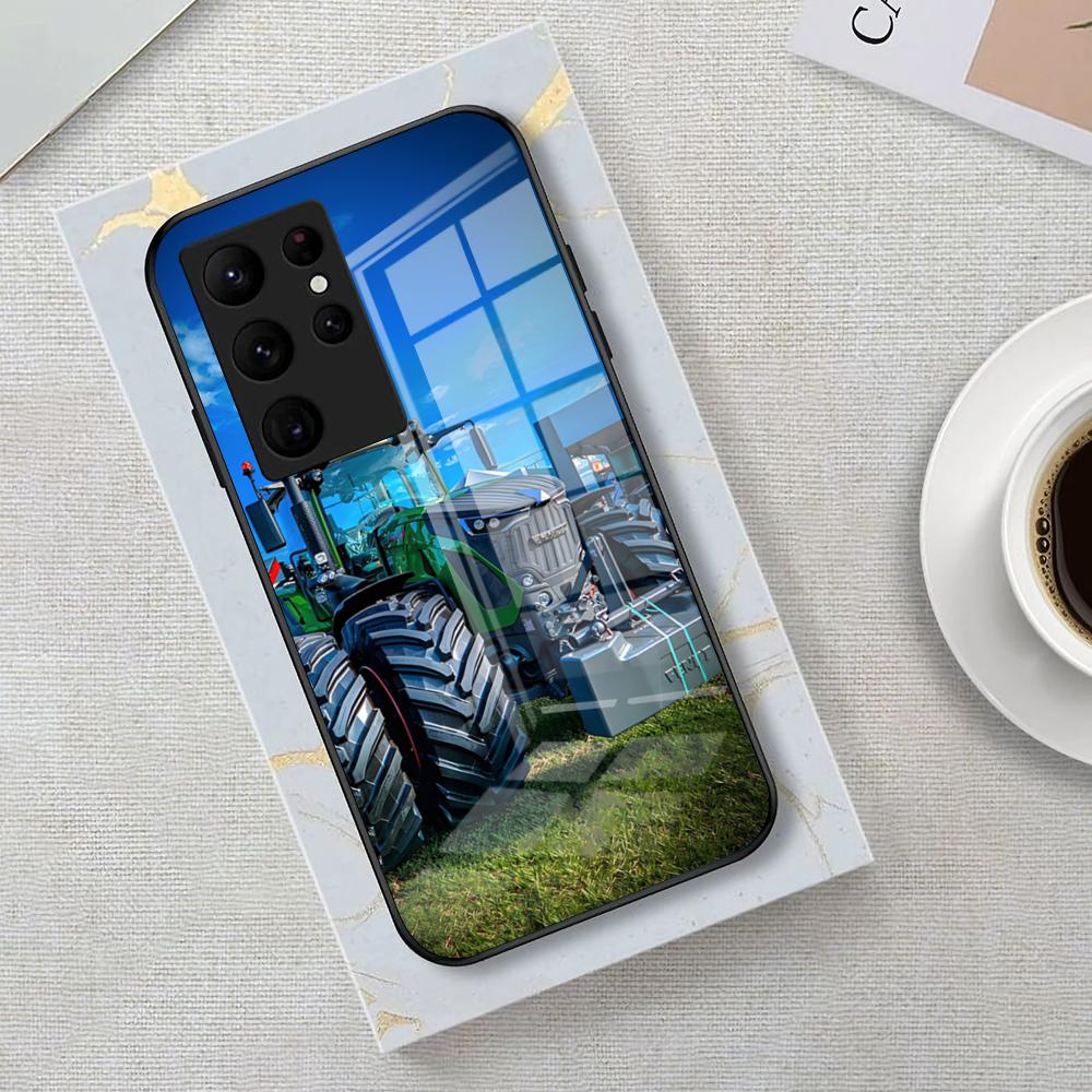 Machinery FENDT Phone Case For Samsung S26 S25 Edge Ultra 23 22 21 20 Ultra Plus S24 Fe Glass Cover