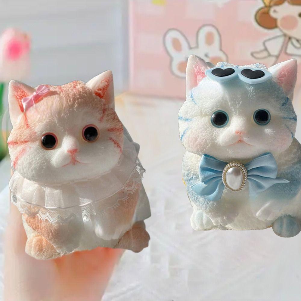 Мягкая игрушка-фиджет для снятия стресса у кошки, мультяшная игрушка-расслабляющая кошка, радость от щипков для взрослых и детей