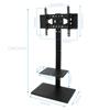 Unho Tall TV Stand with Bracket, Adjustable Stand for 32'' to 65'' LED LCD Flat Screens Max VESA 600x400mm Loading Upto 66lbs