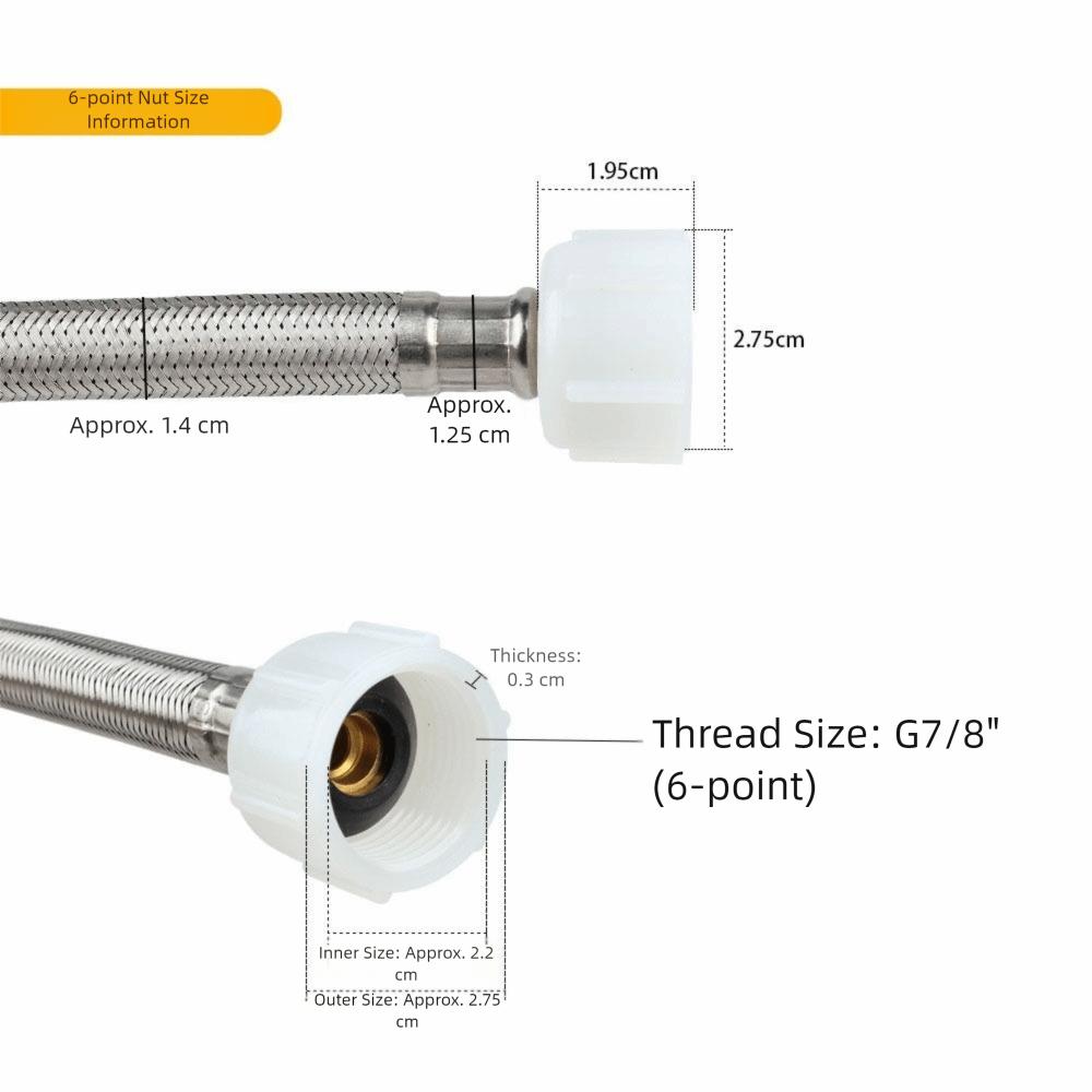 30/40см Гофрированный Водяной Шланг Взрывозащищенный Большой Поток Шланг Подвода Горячей и Холодной Воды Нержавеющая Сталь