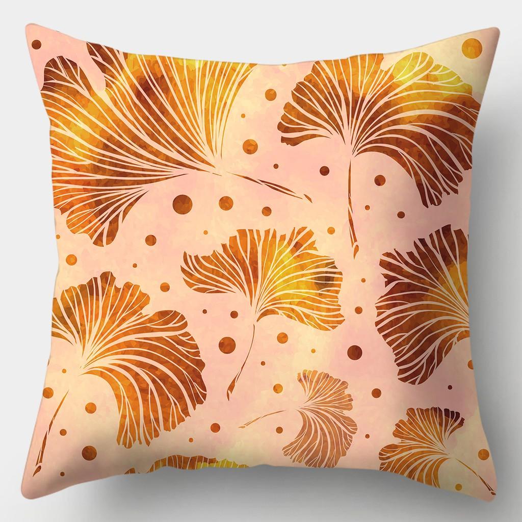 Наволочка серии с узором листьев 45 см X 45 см, квадратная наволочка для дивана, креативная наволочка с растением