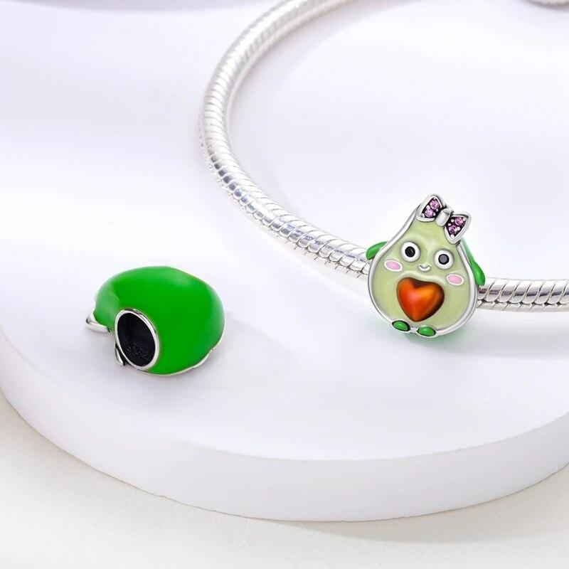 Fit Bracelets 925 Sterling Silver Colorful Charms Beads Love Butterfly Bee Flower Dangle For DIY Jewelry Gift Making