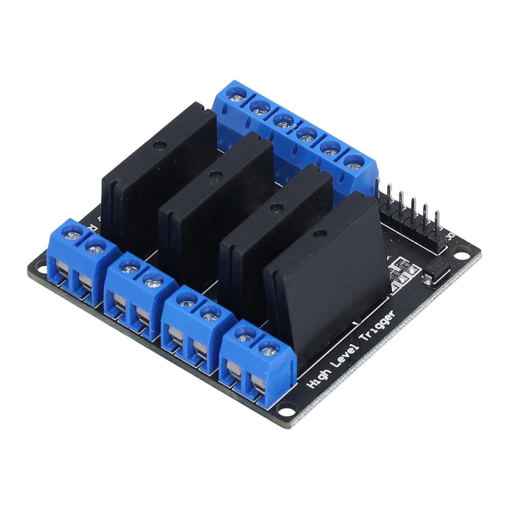 Релейный модуль 4-канальный твердотельный релейный модуль с предохранителем для любителей электроники своими руками