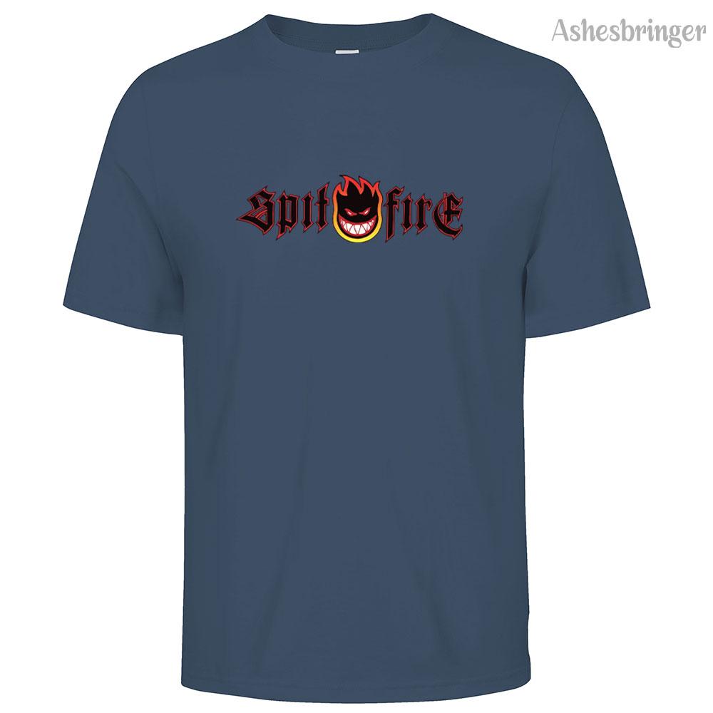 Мужская хлопковая футболка Spitfire Man с круглым вырезом, повседневная, уличный стиль, модная, дышащая, для мужчин и женщин