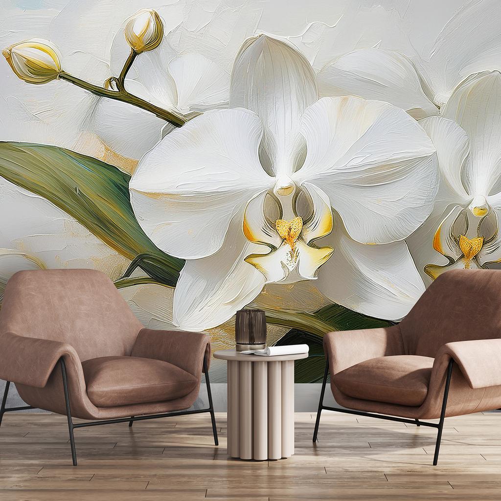 Обои Расписной цветок орхидеи