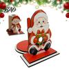 Wooden Kitchen Roll Dispenser Christmas Paper Towel Holder, Decorative Vertical Dispenser, Stable Tissue Rack Weighted Base Organizer for Holiday