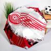Detroit Red Wings Crest Umbrella 8-Frame for Travel, Camping, Casual Lightweight Portable Umbrella, Essential for Every Family Holidays Gift